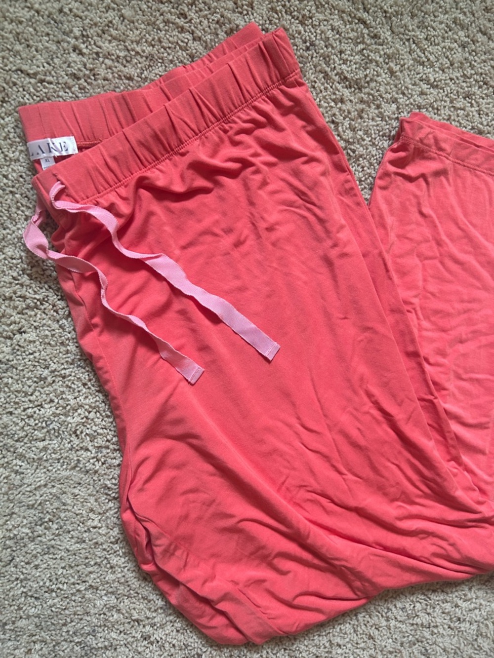LAKE DreamModal Coral Lounge Pants with Pink Drawstring